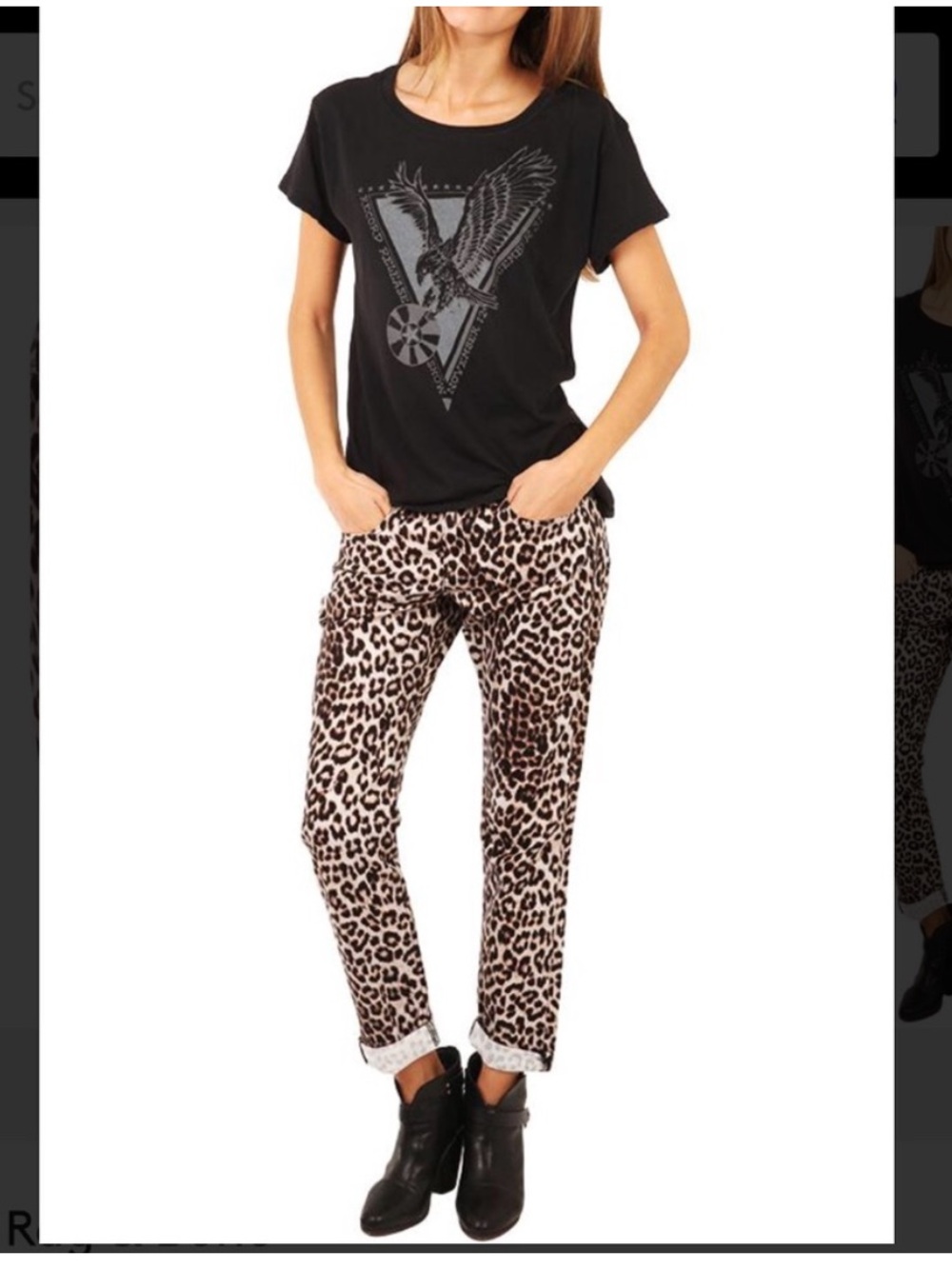 rag & bone snow leopard print boyfriend jeans